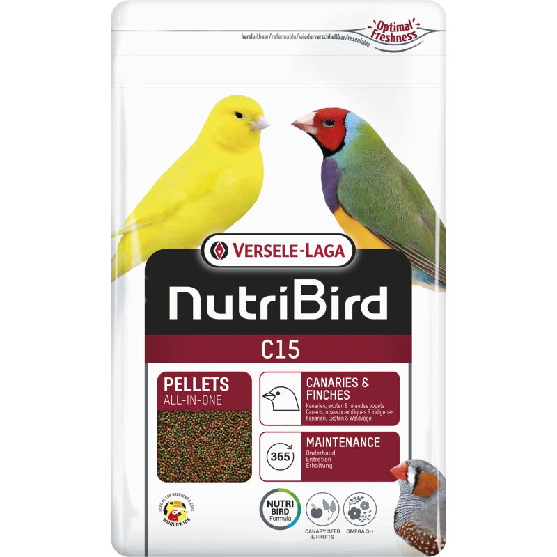 C15 Granulés Extrudés - Aliment D'entretien Pour Canaris, Oiseaux Exotiques Et Indigènes 3kg - Nutribird 3 C15 Granulés Extrudés - Aliment D'entretien Pour Canaris, Oiseaux Exotiques Et Indigènes 3kg - Nutribird