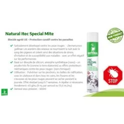 ITEC Spray Special Mite, Contre Les Poux Rouges 500ml - Natural -Deli Nature Soldes itec spray special mite contre les poux rouges 500ml natural 30046 natural biocide agree ue protection curatif contre les parasi 1