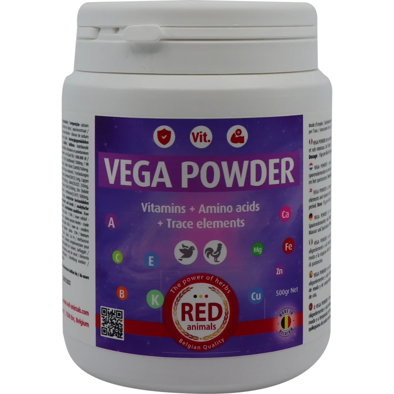 Vega Powder 500gr - Complexe Hyper Concentré De Vitamines - Red Animals 3 Vega Powder 500gr - Complexe Hyper Concentré De Vitamines - Red Animals