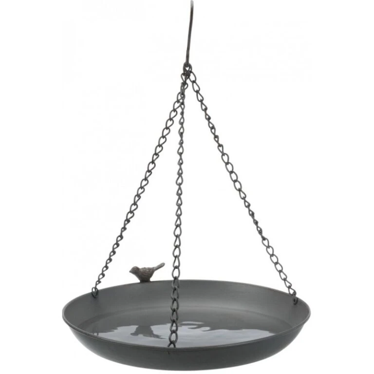 Deli Nature Soldes -Deli Nature Soldes abreuvoir pour oiseaux a suspendre metal 30cm gris trixie 55512 trixie 768x768 1
